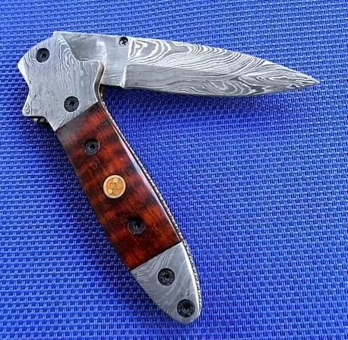 Damastmesser folder handmade - damastmesser,