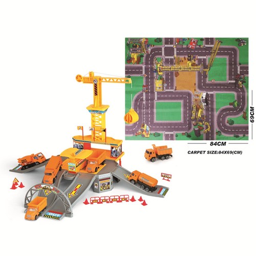 Baustelle mit spielteppich - mit,