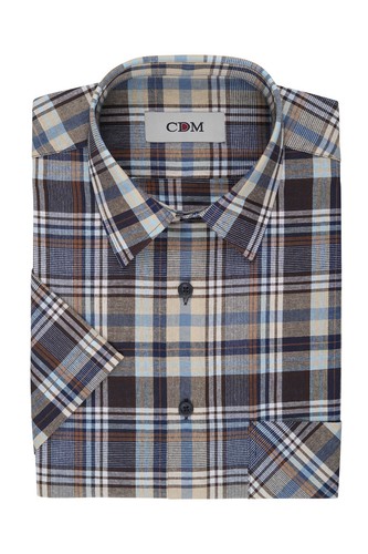 Cdm herren kurzarmhemd blau - herren,