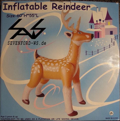 Inflatable reindeer jet - reindeer,