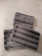 MONT CHALET Wendebettwäsche Doppelbett grau Fellimitat Struktur