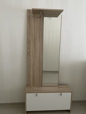 Garderoben-Set-Garderobenpaneel mit Spiegel und Schuhschrank