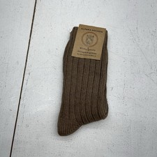 Alpaka Socken Brown Knit Crew