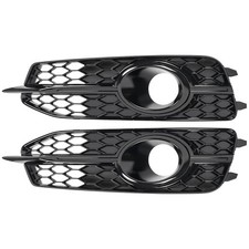 Lüftungsgitter VA passend für Audi A6 C7 NUR S Line S6 ACC  LOCH 2010-14 schwarz