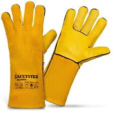 1 Paar Kaminhandschuhe Ofenhandschuhe Leder feuerfest Hitzeschutzhandschuhe NEU