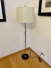 Mid Century STEHLAMPE Original Fieberglasschirm Chrom schwarzes Metall 60er rar!