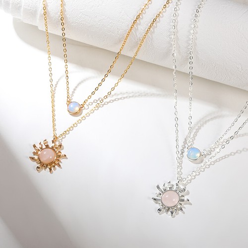 Doppelkette edelstahl sonne - doppelkette,
