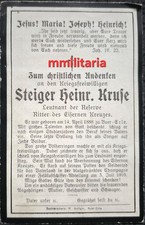 Sterbebild WWI Leutnant