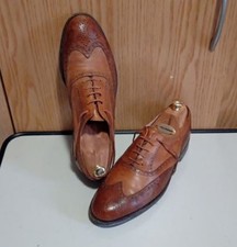 Walter Genuin * Golfschuhe * Italy * Größe 10,5 * Hellbraun * handgefertigte *