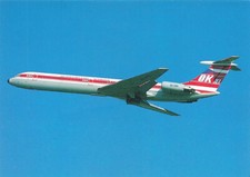 alte AK Czechoslovak Airlines Ilyushin Il-62 Flugzeug ungel Ansichtskarte G3699j