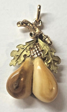 Antiker Anhänger mit 2 Grandeln- Gold 585er- 14 Karat- Gewicht 5,3 Gramm