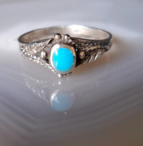 Ring silber 925 achat blau - ring,