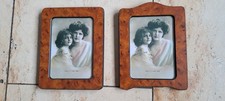 paar Holz Bilderrahmen "Gilde Handwerk"im art Jugendstil 17x22,5cm
