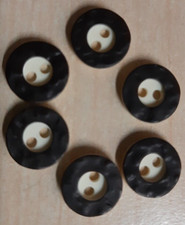 6 Trachtenknöpfe, Kunststoff