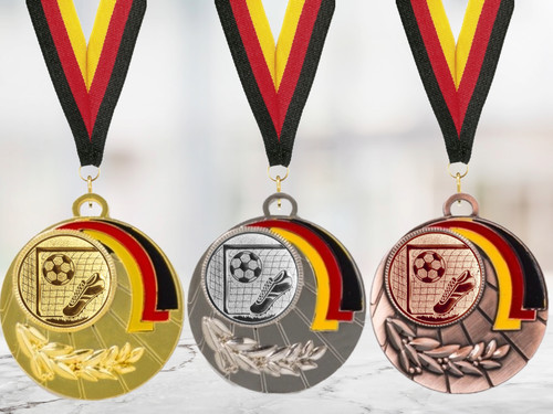 Medaillen set fußball mit - medaillen-set:,