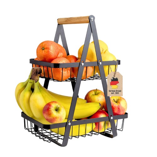 Obstkorb etagere schwarz - etagere,
