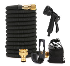 Gartenschlauch Wasserschlauch Flexischlauch schwarz dehnbar flexibel 7,5m-45m