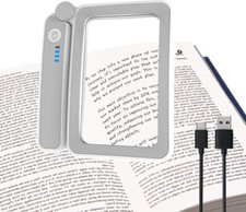 Leselupe mit Licht Groß 4X Lupe Handlupe Senioren 10LEDs 3Beleuchtungsmodus TypC