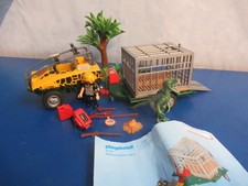 4175 Dino Auto Anhänger Käfig komplett mit Bauplan Playmobil8135