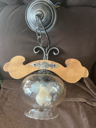 Decken lampe gusseisen holz - lampe,