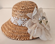 Puppenhut, wunderschöner älterer Strohhut f. Puppen oder Teddys