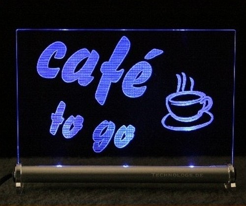 Café leuchtschild - to,
