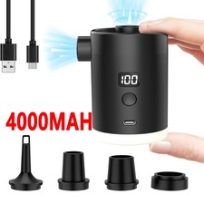 4000mAh Elektrische Luftpumpe Mini Pumpe Vakuumpumpe Akkupumpe für Luftmatratze-