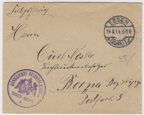 Brief feldpost 1914 - feldpost,