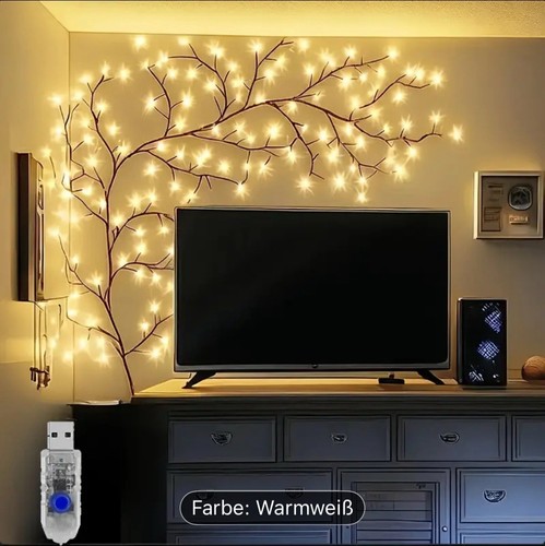 Weidenzweig led wanddeko 96 - weidenzweig-led-wanddeko,,