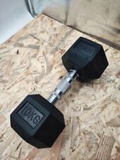 10KG Hexagon Kurzhantel Gummi Gewicht Hanteln Gummihantel Gewichte