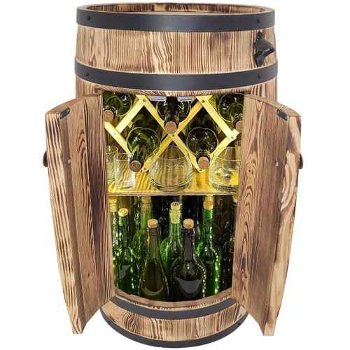 Holzfass mit tür hausbar - holzfass,