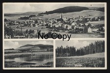 #1625 AK Breidenbach Kr. Marburg-Biedenkopf mit Sportplatz Schwimmbad gel.1950