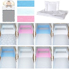 3-6 T Baby Bettset, Baby Bettwäsche, Bettdecke, Kissen Nestchen, Kinder Bettset