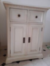 Schränkchen Shabby Chic Kommode Sideboard Anrichte Vollholz weiß
