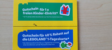 Legoland Gutschein Deutschland Günzburg Kinder freier Eintritt und 40% Rabatt