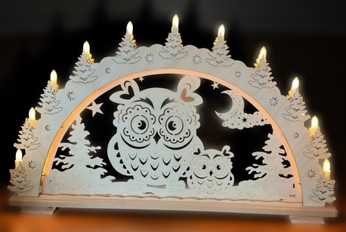 Lichterbogen schwibbogen eule - lichterbogen,