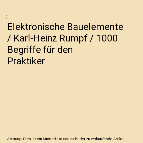 Elektronische bauelemente - elektronische,