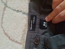 Black Diamond Kletterhose Herren Gr. M Kletterhose Grau Kurz
