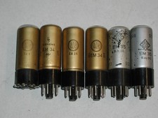 6 Stück Röhre Magisches Auge EM4 EM34 EM35 ungeprüft für Bastler