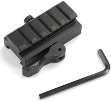 Höhen Adapter 5 Slot mit Schnellmontage quick Weaver Picatinny Erhöhung QD Jagd