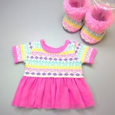 Build A Bear rosa Strick Herz