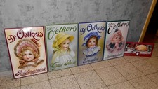 4 Nostalgie-Werbeschilder von *Dr. Oetker* 90ziger Jahre+ein Werbeschild gratis