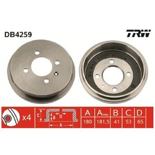 2x Bremstrommel hinten für VW