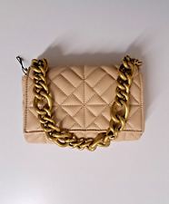 Biege Zara Handtasche gesteppt