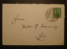 DR 1926: Brief mit 5 Pfg Freimarke Reichsadler MN 356, Herzfelde /Niederbarnim