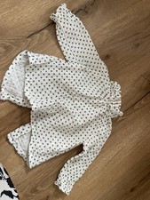 Zara 68 Bluse Punkte Creme