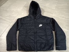 Nike Winterjacke Jacke Steppjacke Therma-Fit schwarz Kapuze Gr. S Damen Mädchen 