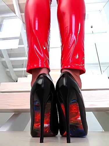Hohe pumps schwarz lack - lack, luxus