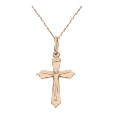 Anhänger Kreuz mit Korpus 585/000 (14 Karat) Rotgold, getragen 25322510