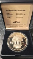 Gedenkmünze "Deutschland-Einig-Vaterland  Brandenburger Tor " 1990 in PROOF Etui